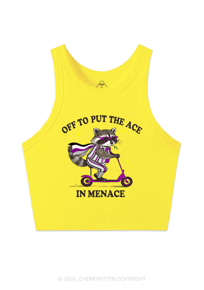 Put The Ace In Menace Pride Y2K Crop Tank Top Cherrykitten