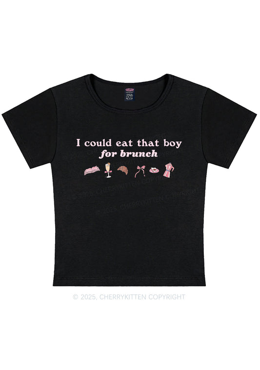 Eat Boy For Brunch Y2K Baby Tee Cherrykitten