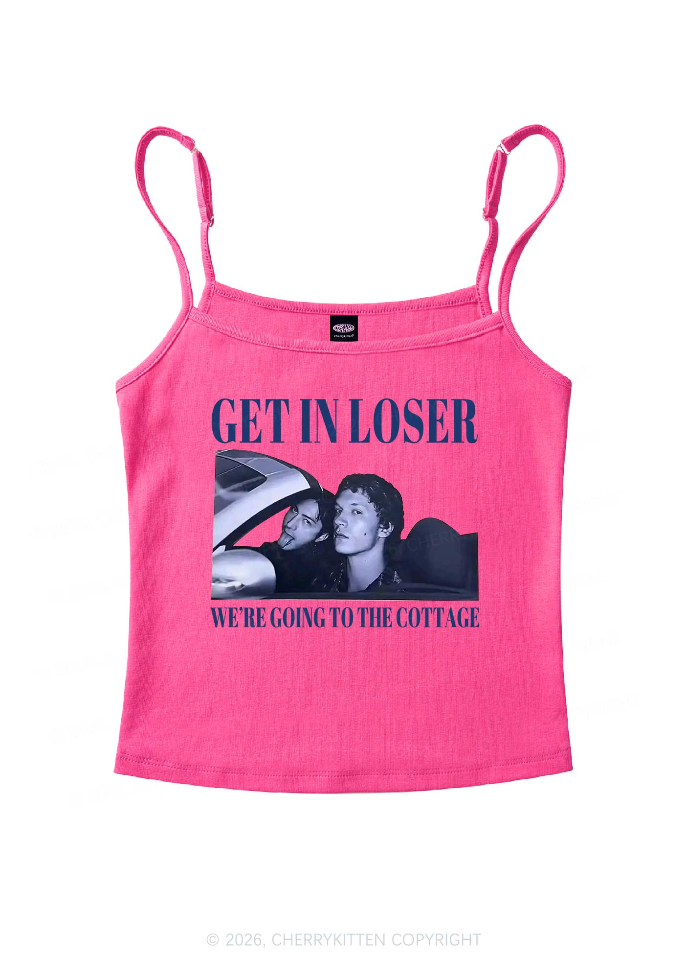 Get In Loser HR Y2K Spaghetti Strap Cami Cherrykitten