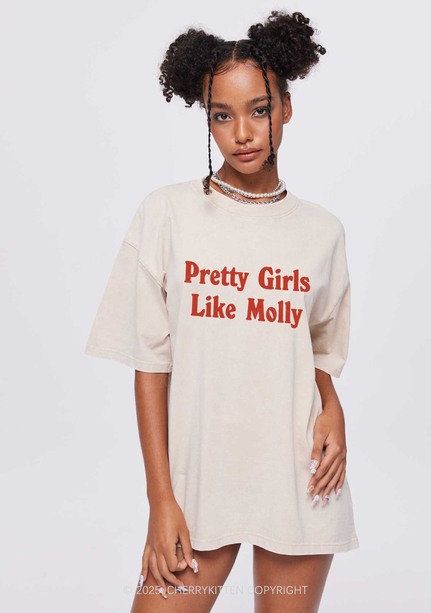 Pretty Girls Like Molly Y2K Washed Tee Cherrykitten