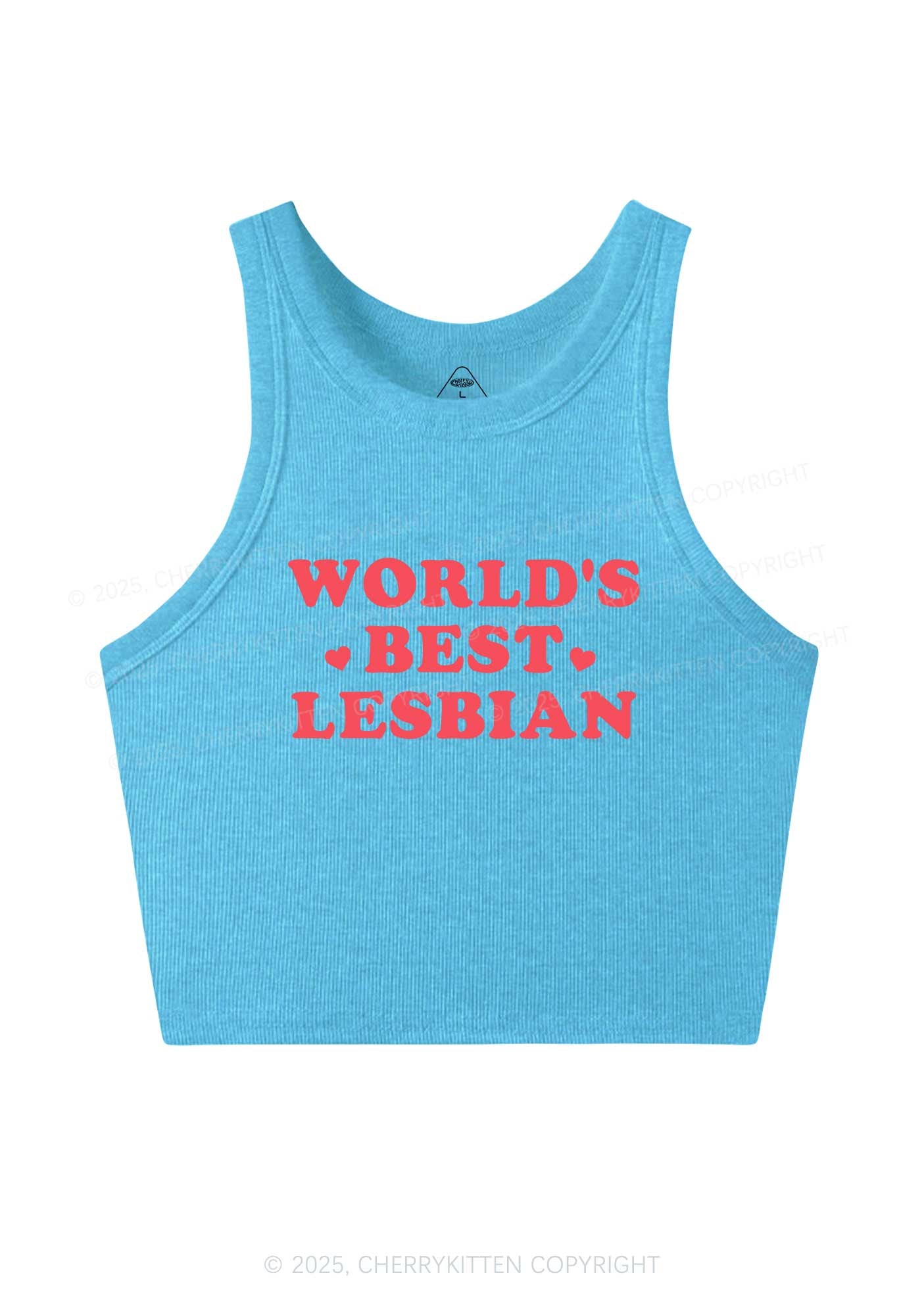 World's Best Lesbian Y2K Crop Tank Top Cherrykitten