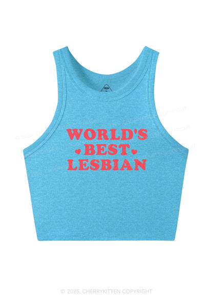 World's Best Lesbian Y2K Crop Tank Top Cherrykitten