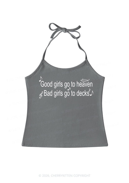 Bad Girls Go To Decks Y2K Halter Neck Cami Cherrykitten