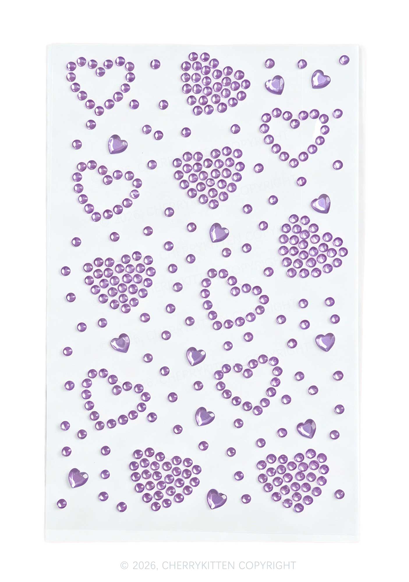 1pc Heart Rhinestone Y2K Face Sticker Cherrykitten
