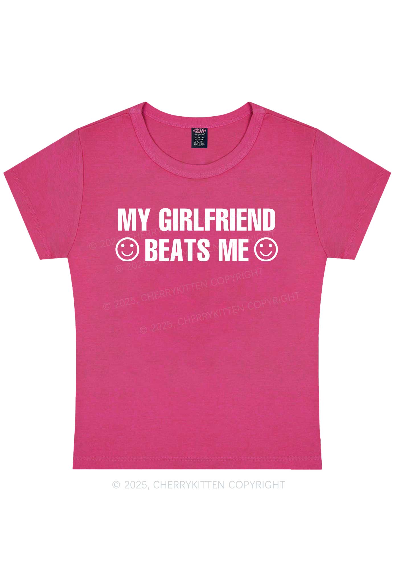 My Girlfriend Beats Me Pride Y2K Baby Tee Cherrykitten