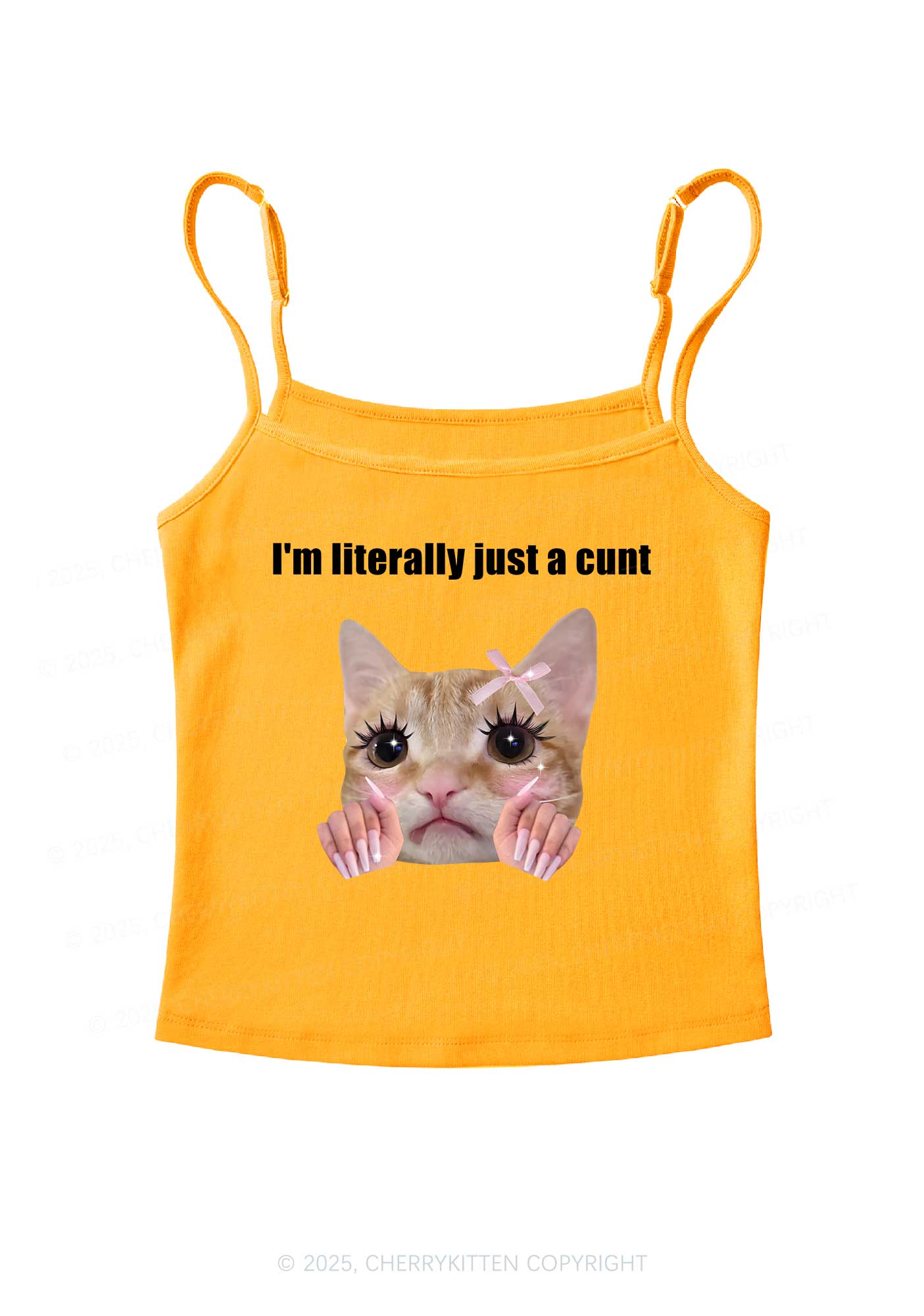 Im Literally Cxxt Y2K Spaghetti Strap Cami Cherrykitten