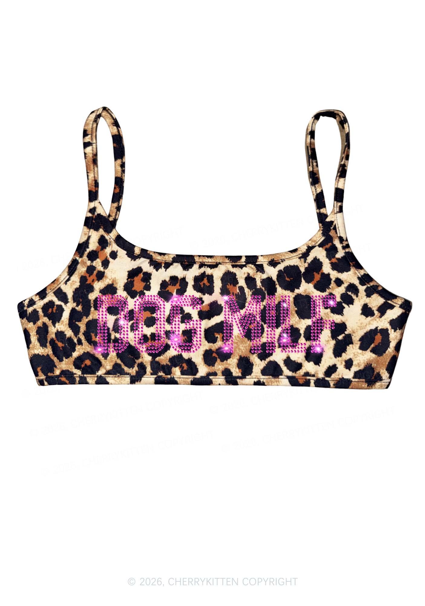 Rhinestone Dog Mxxf Y2K Super Crop Cami Cherrykitten