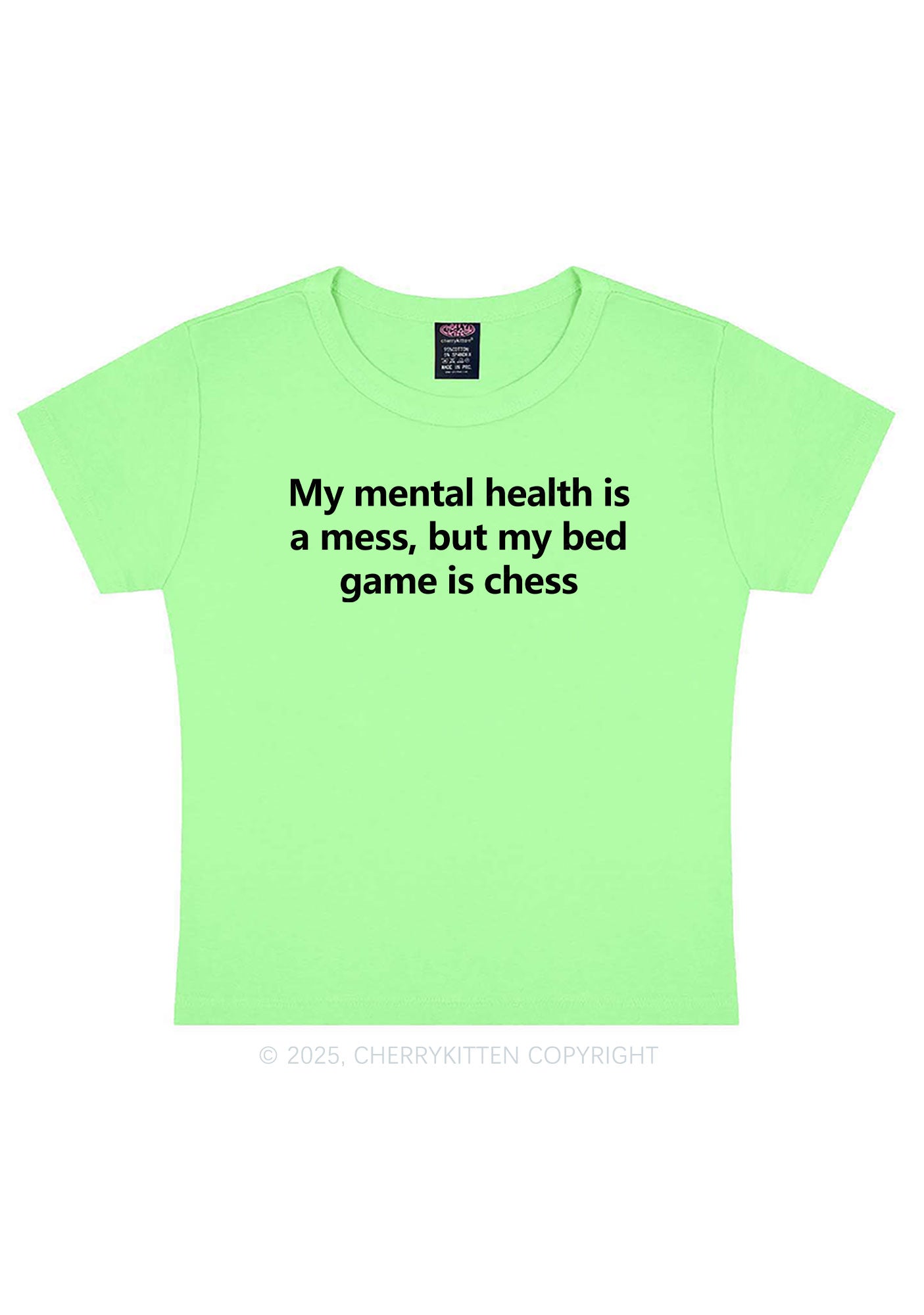 My Mental Health Is Mess Y2K Baby Tee Cherrykitten