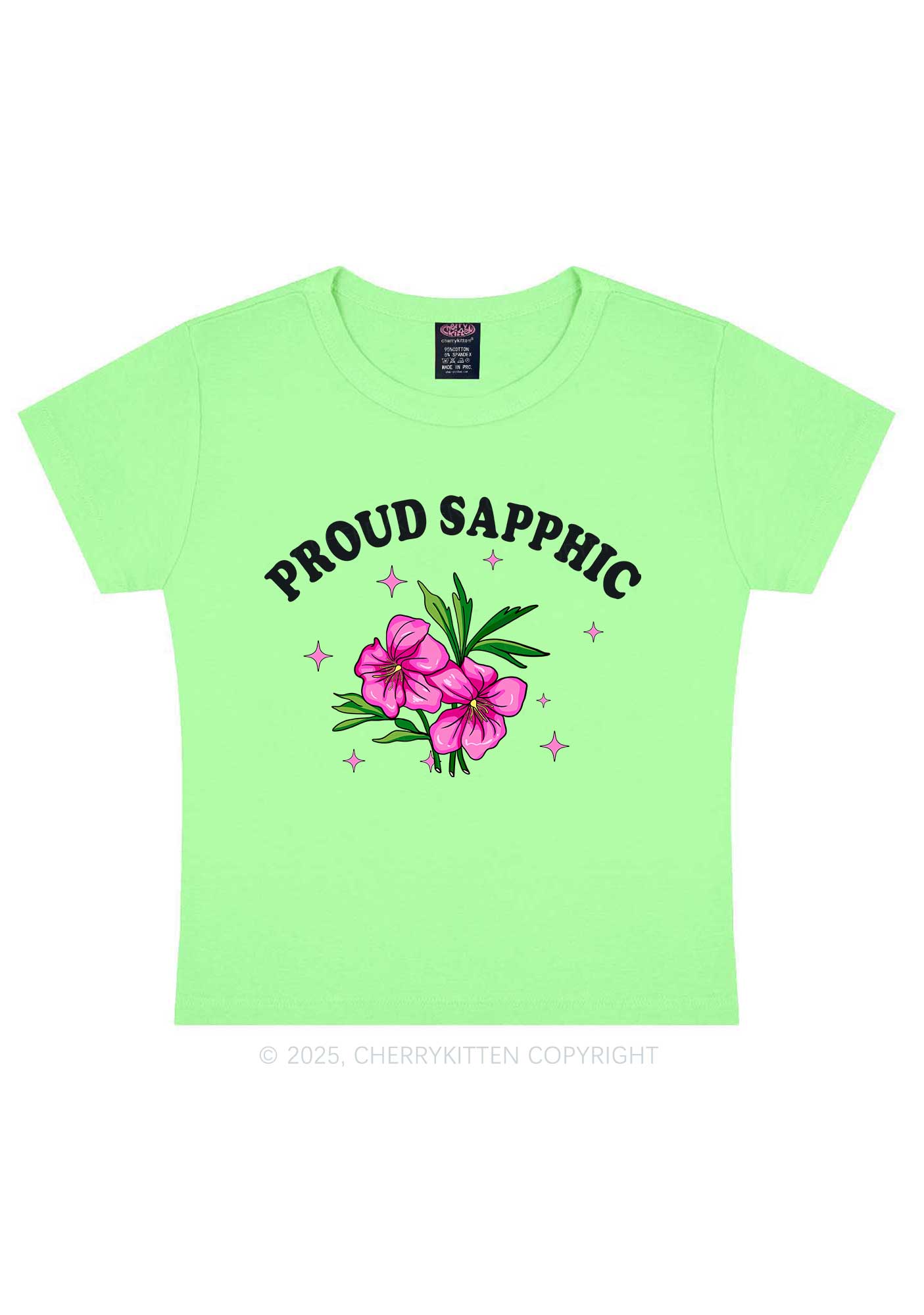 Proud Sapphic Y2K Baby Tee Cherrykitten