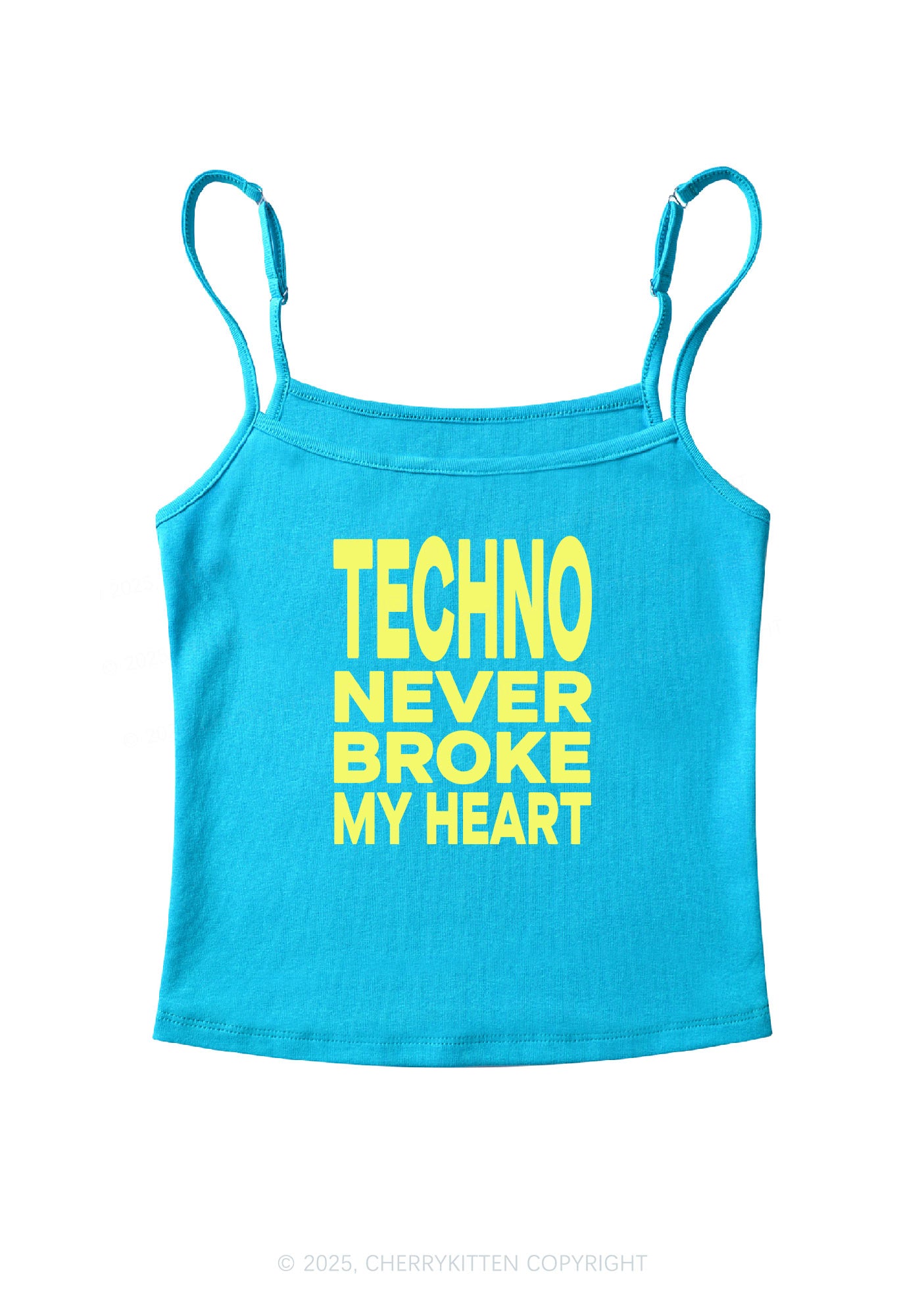 Techno Heart Y2K Spaghetti Strap Cami Cherrykitten