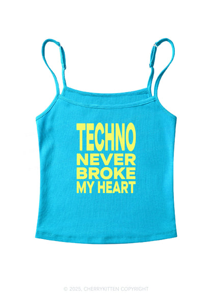 Techno Heart Y2K Spaghetti Strap Cami Cherrykitten