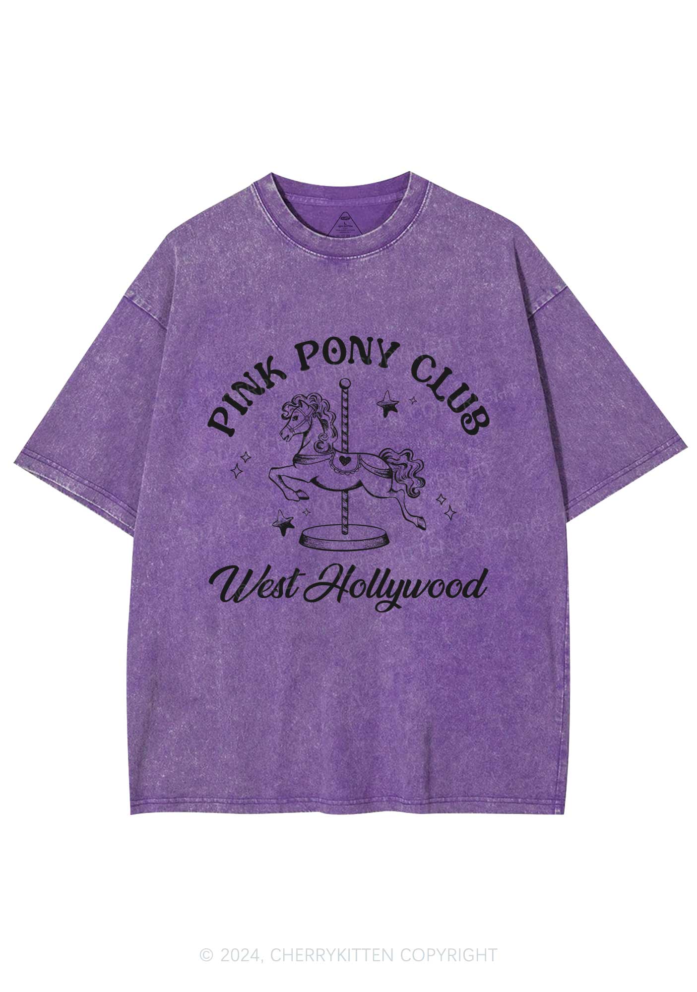 Pink West Hollywood Y2K Washed Tee Cherrykitten