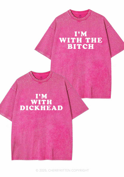 Bxxch Dxxkhead Y2K Valentine's Day Washed Tee Cherrykitten