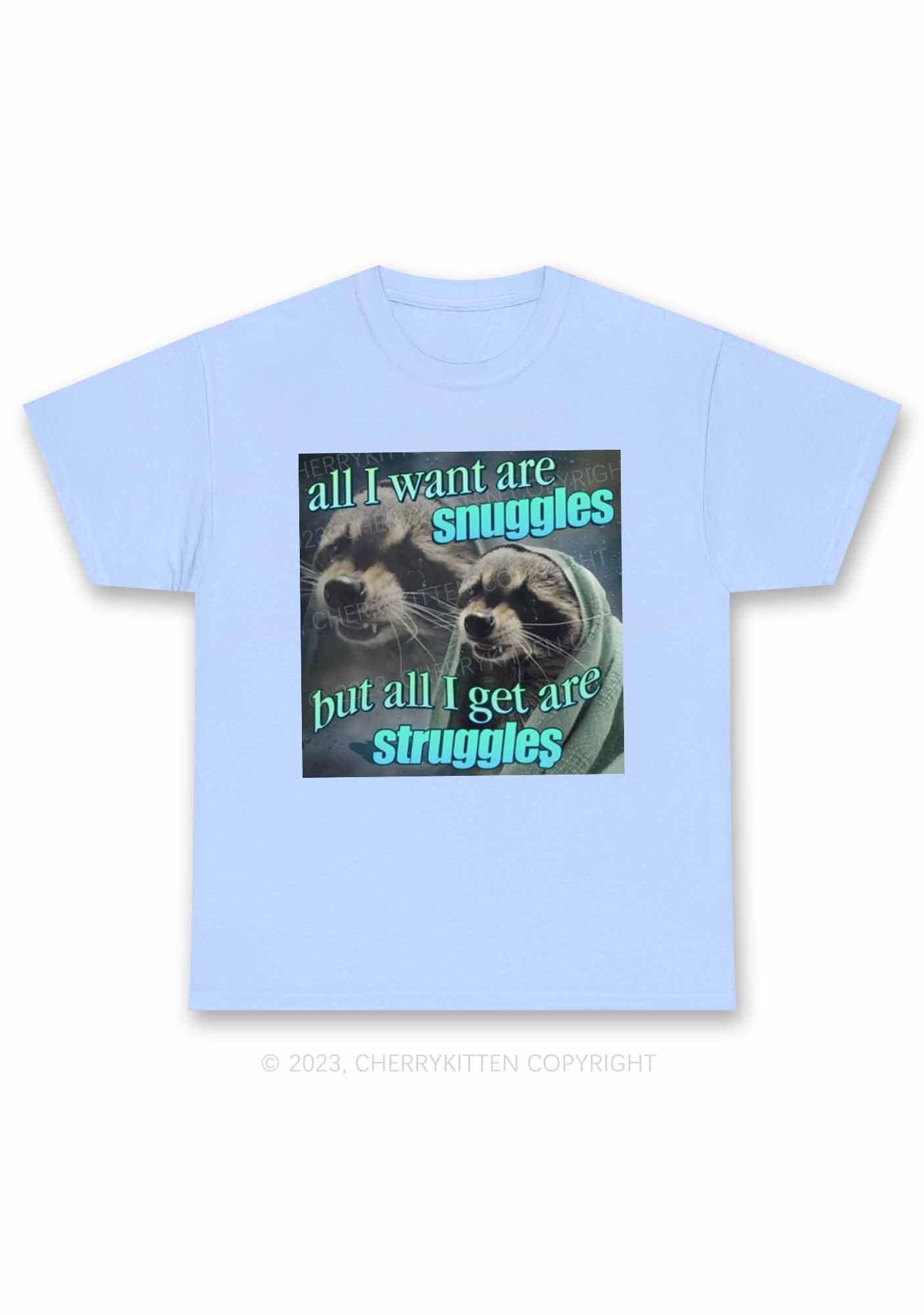 I Want Snuggles Y2K Chunky Shirt Cherrykitten
