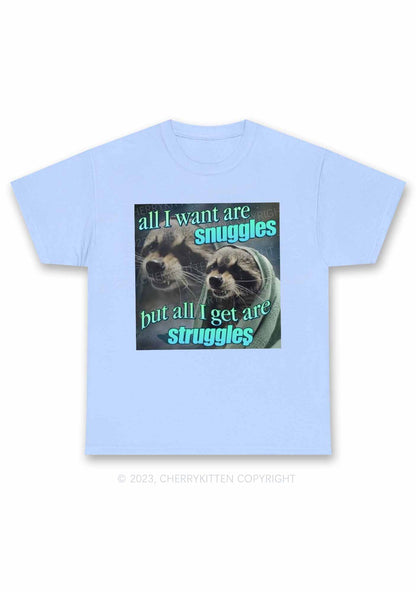 I Want Snuggles Y2K Chunky Shirt Cherrykitten