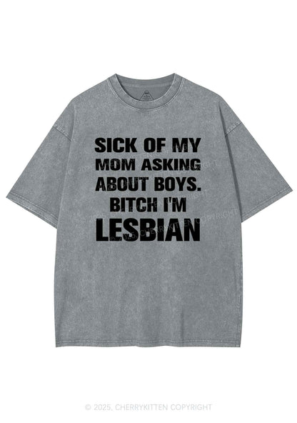 Bxxch Im Lesbian Pride Y2K Shirts Washed Tee Cherrykitten