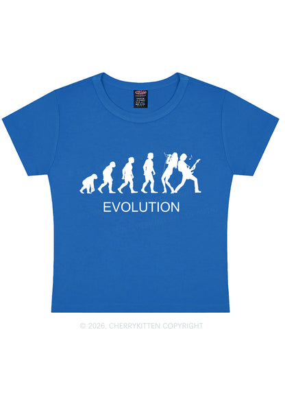 Evolution Rock Band Y2K Baby Tee Cherrykitten