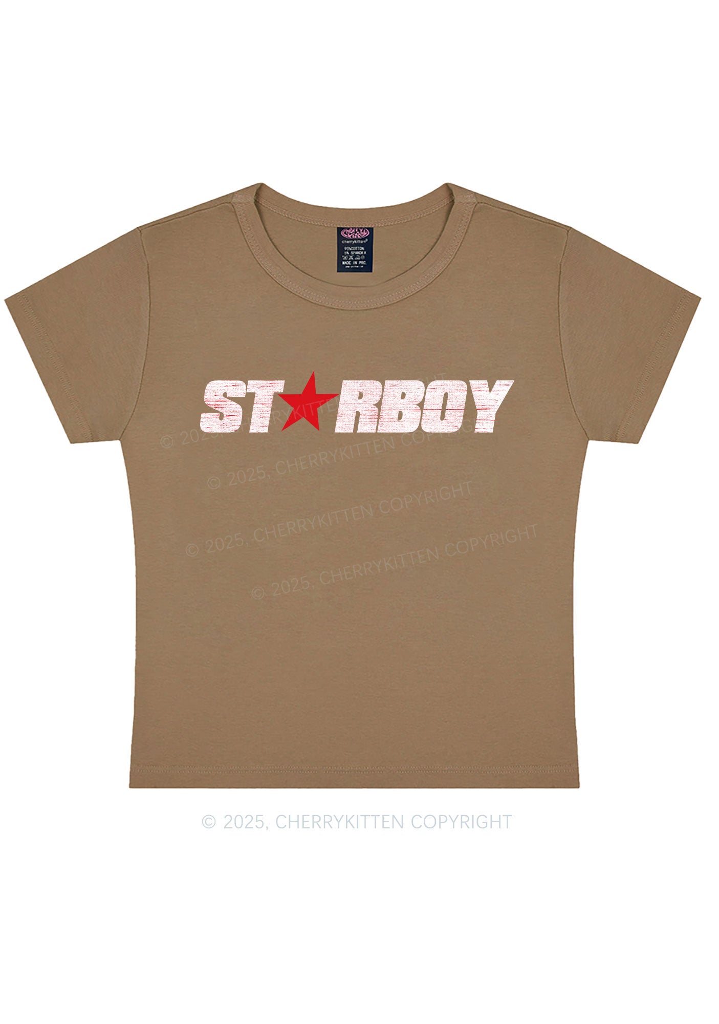 Red Starboy Y2K Baby Tee Cherrykitten