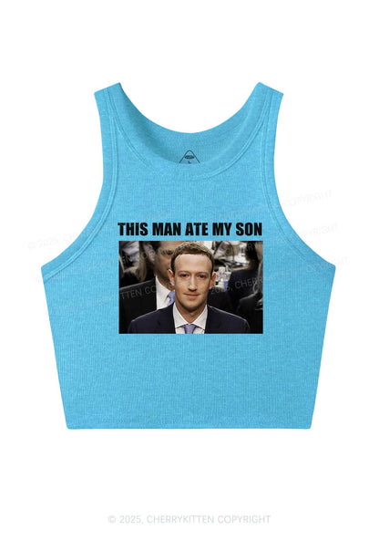 This Man Ate My Son Y2K Crop Tank Top Cherrykitten