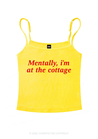 Mentally Im At The Cottage HR Y2K Spaghetti Strap Cami Cherrykitten