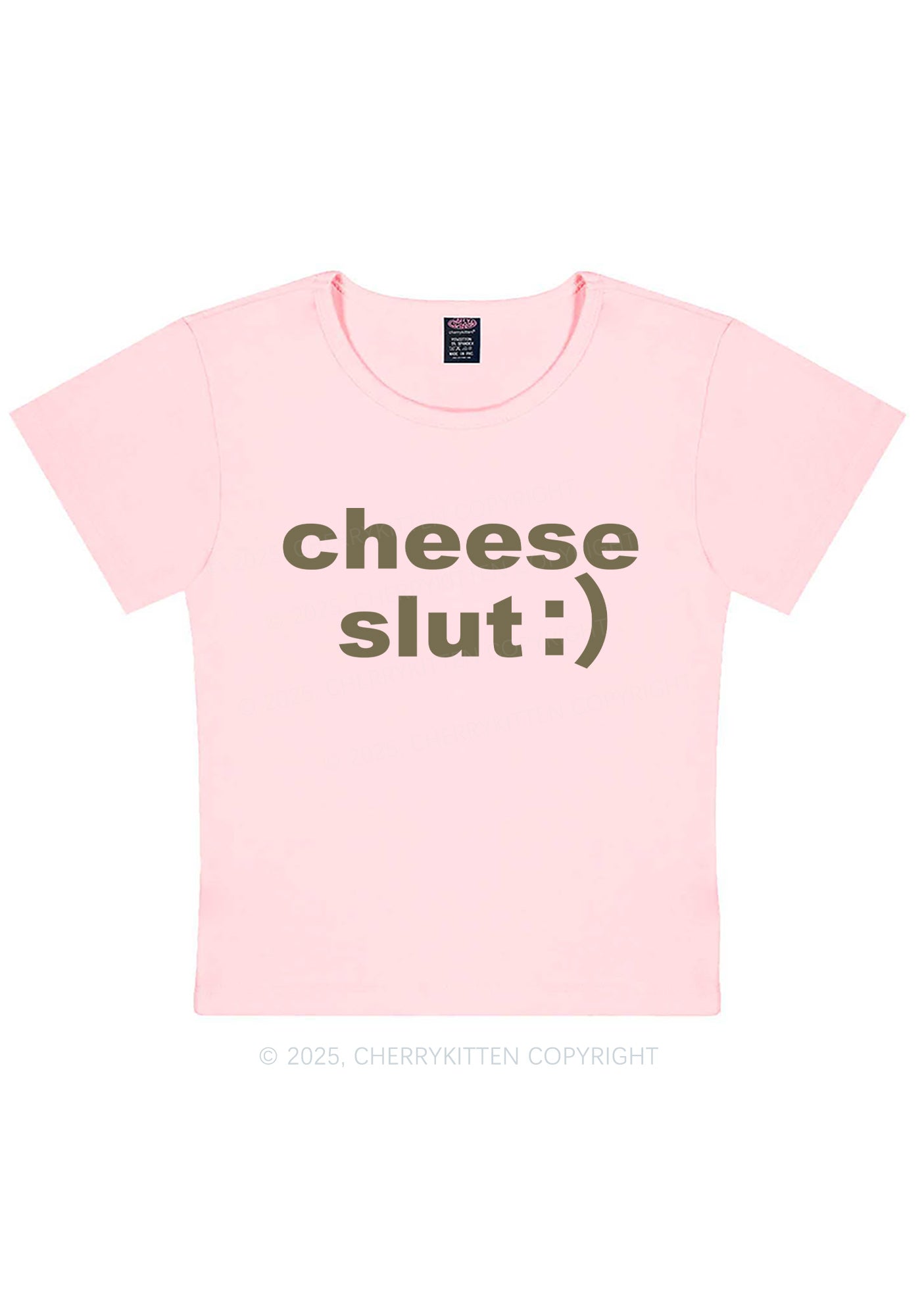 Cheese Slxt Y2K Baby Tee Cherrykitten