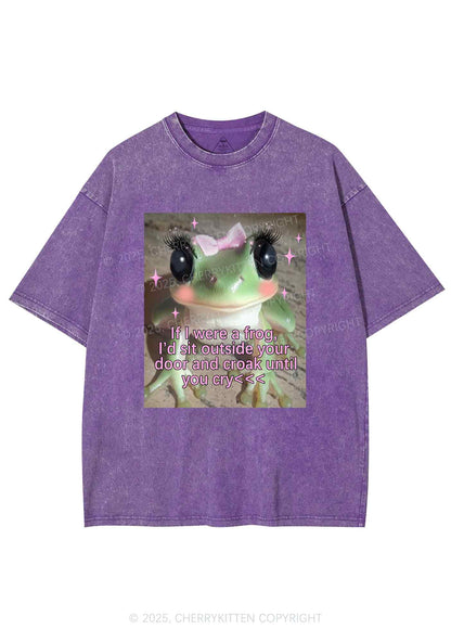 If I Were Frog Y2K Shirts Washed Tee Cherrykitten