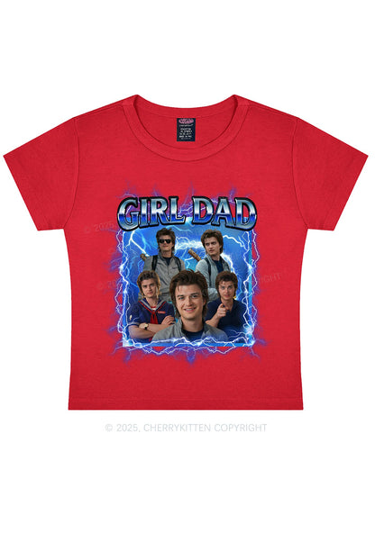 Girl Dad Y2K Baby Tee Cherrykitten