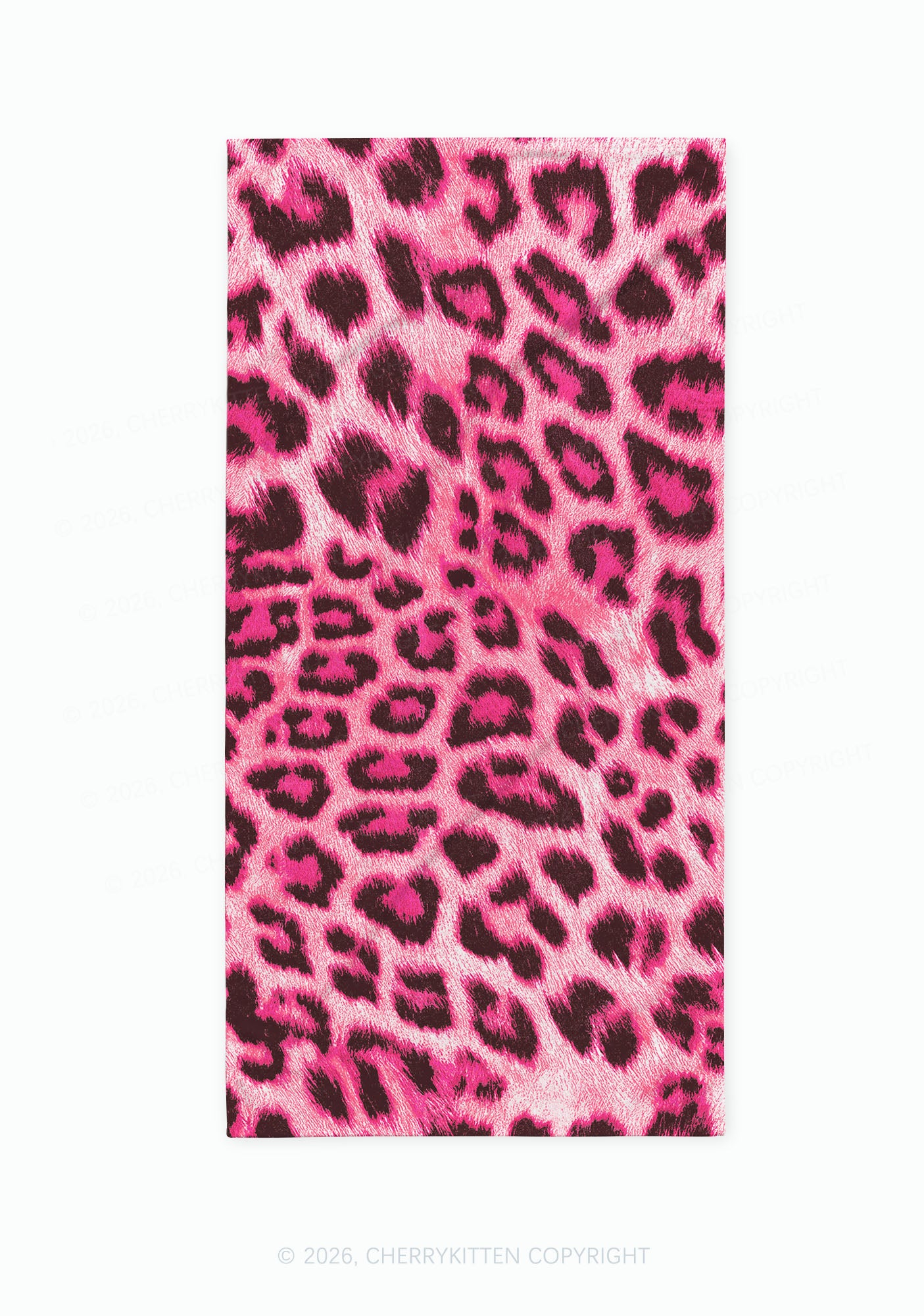 Pink Leopard Y2K Beach Towel Cherrykitten