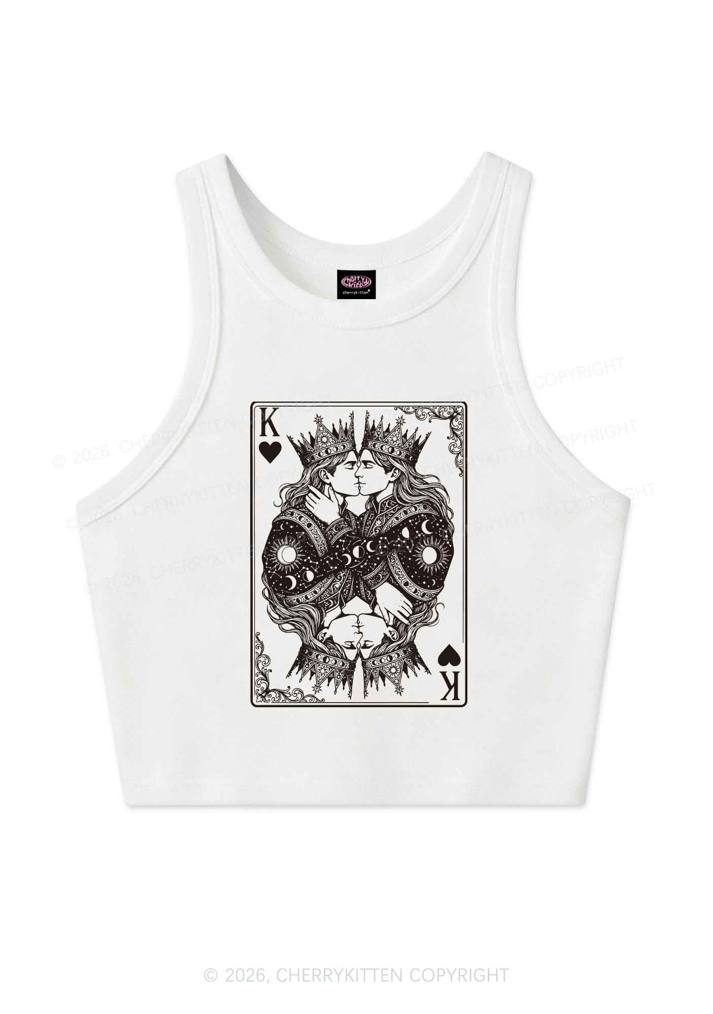Kings Kissing Pride Y2K Crop Tank Top Cherrykitten