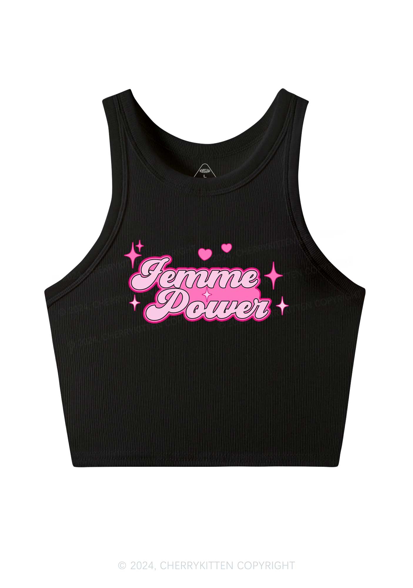 Femme Power Y2K Crop Tank Top Cherrykitten