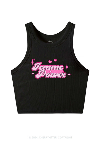 Femme Power Y2K Crop Tank Top Cherrykitten