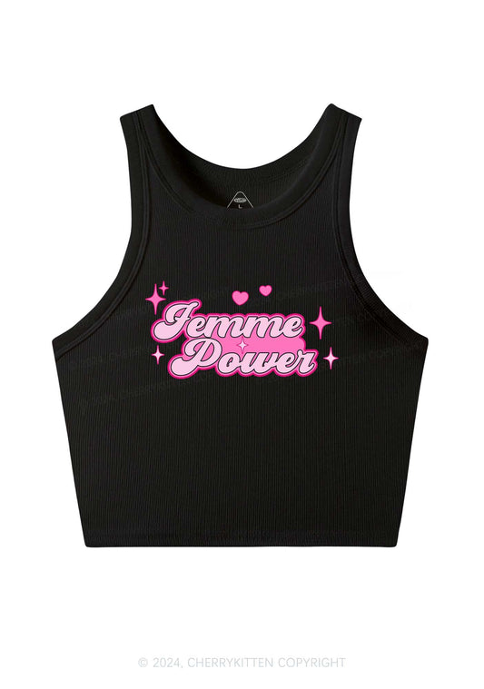 Femme Power Y2K Crop Tank Top Cherrykitten