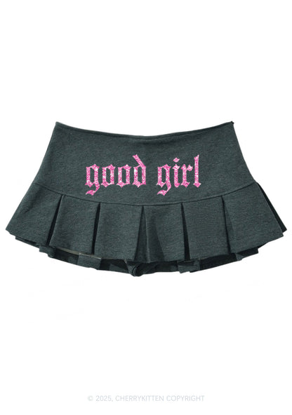 Glitter Good Girl Y2K Mini Pleated Skirts Cherrykitten