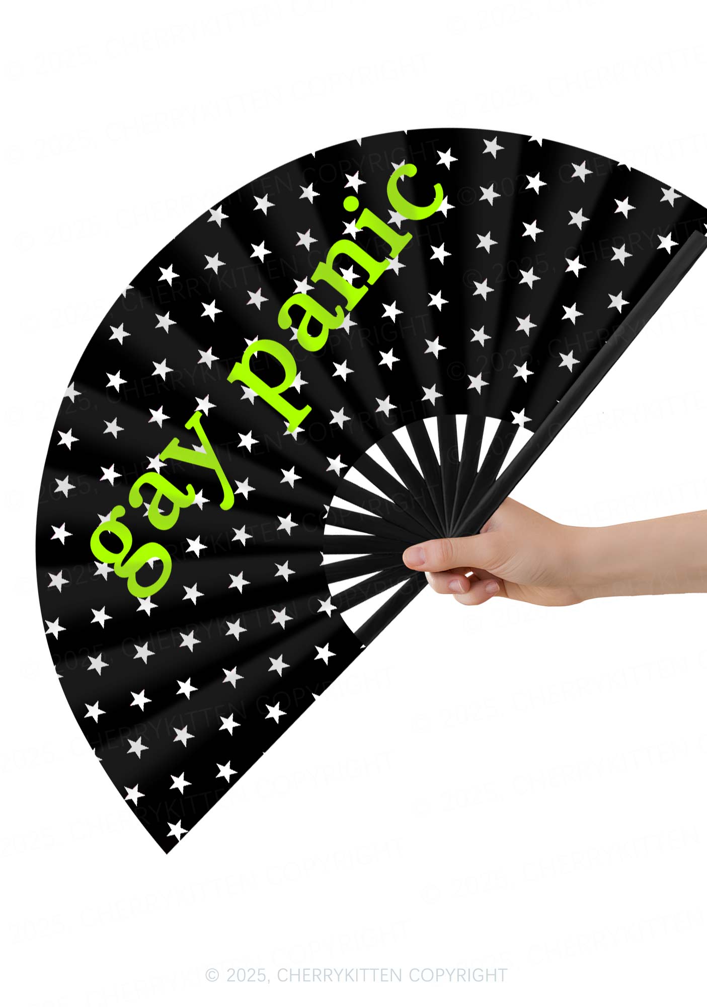 Gay Panic Pride Y2K Rave Hand Fan Cherrykitten