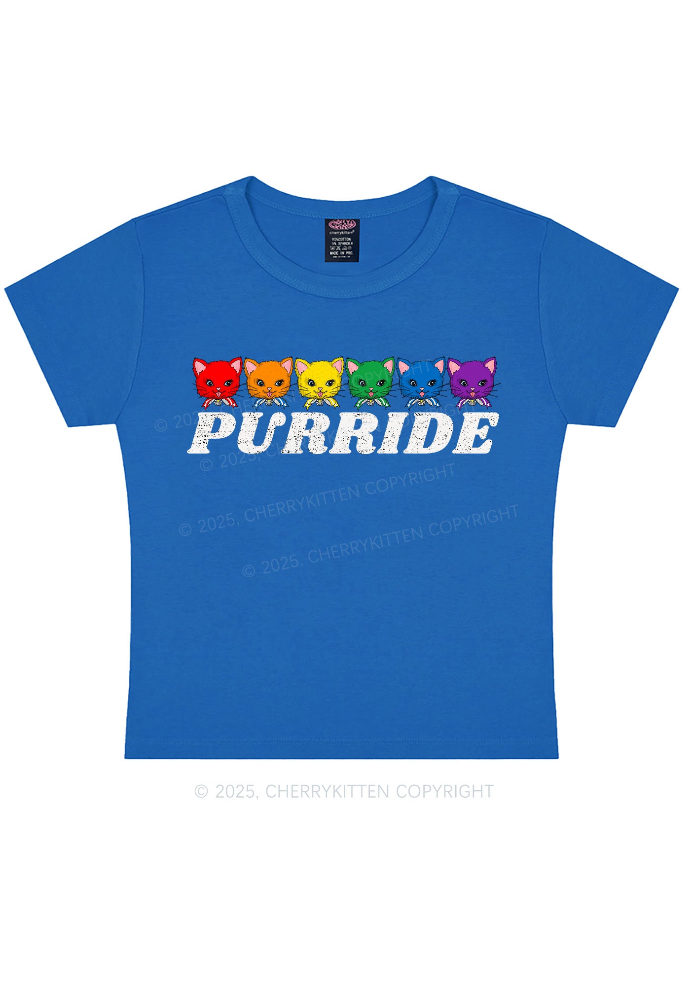 Purride Cat Pride Y2K Baby Tee Cherrykitten