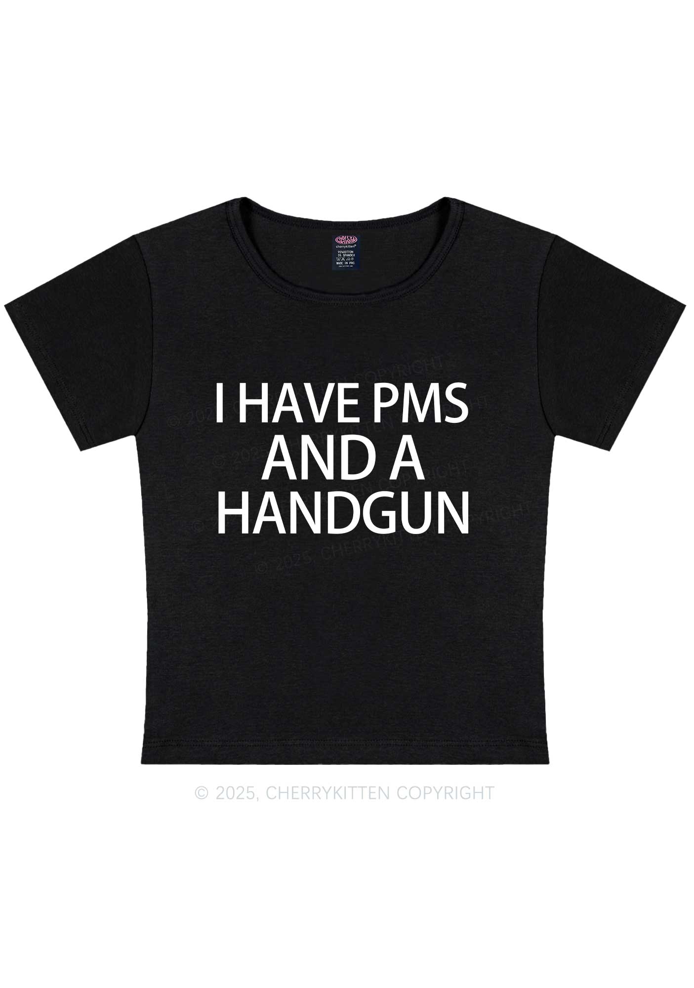 I Have Pms Y2K Baby Tee Cherrykitten