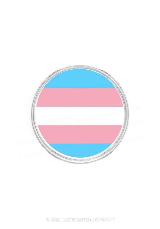 Trans Stripes Pride Y2K Magnetic Phone Grip Holder Cherrykitten