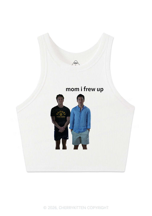 Mom I Frew Up HR Y2K Crop Tank Top Cherrykitten