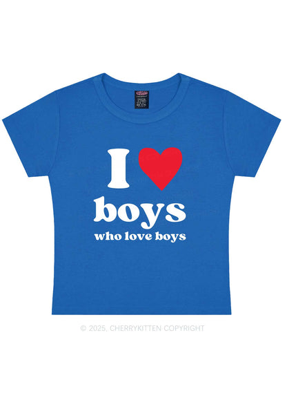 I Love Boys Pride Y2K Baby Tee Cherrykitten
