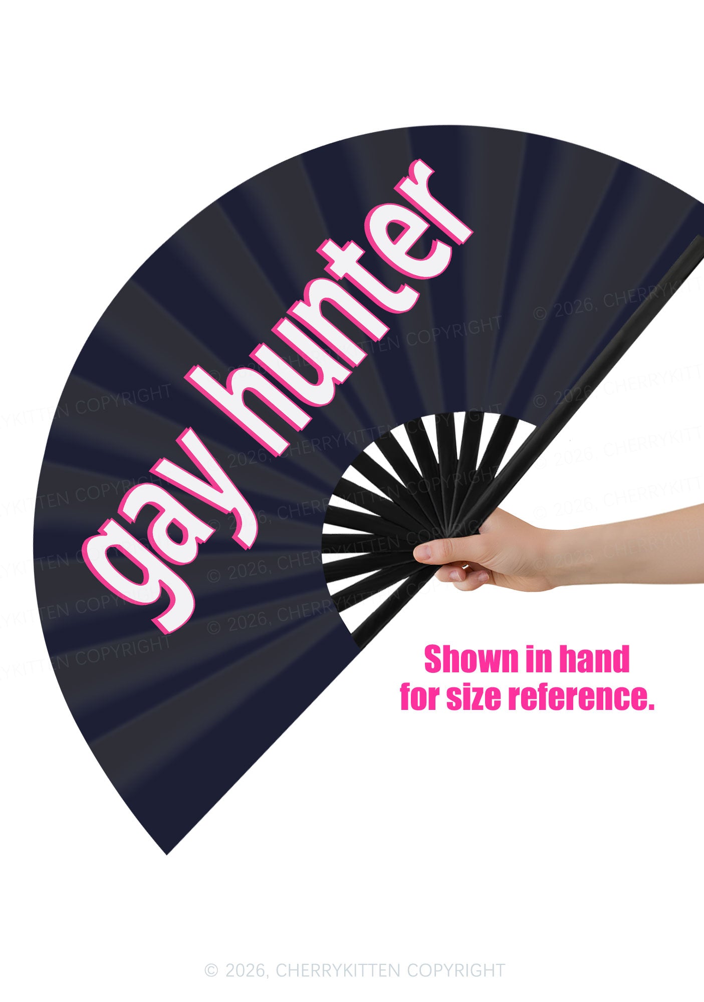 Gay Hunter Pride Y2K Rave Hand Fan Cherrykitten