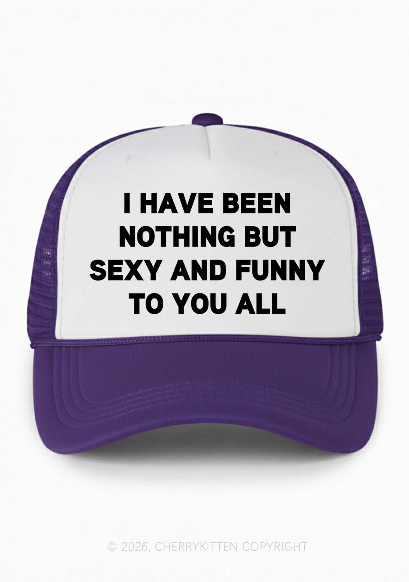 I Have Been Funny Y2K Colorblock Trucker Hat Cherrykitten