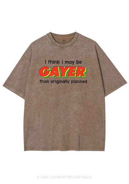 I May Be Gayer Pride Y2K Shirts Washed Tee Cherrykitten