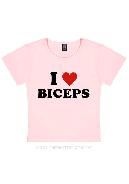 I Love Biceps Valentine's Day Y2K Baby Tee Cherrykitten