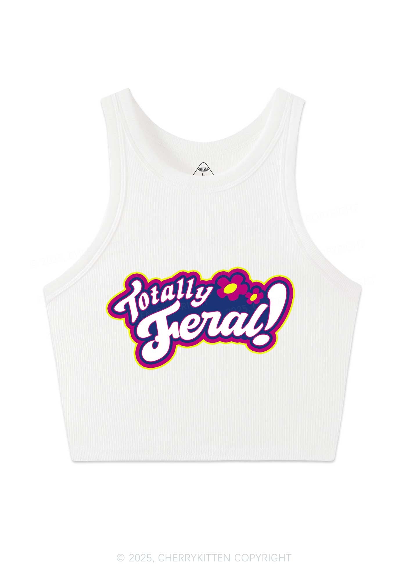Totally Feral Y2K Crop Tank Top Cherrykitten