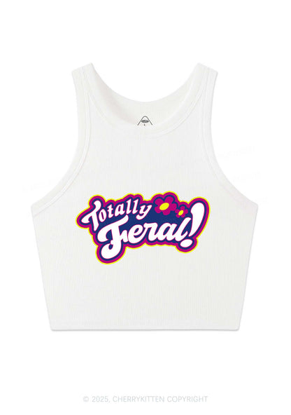 Totally Feral Y2K Crop Tank Top Cherrykitten
