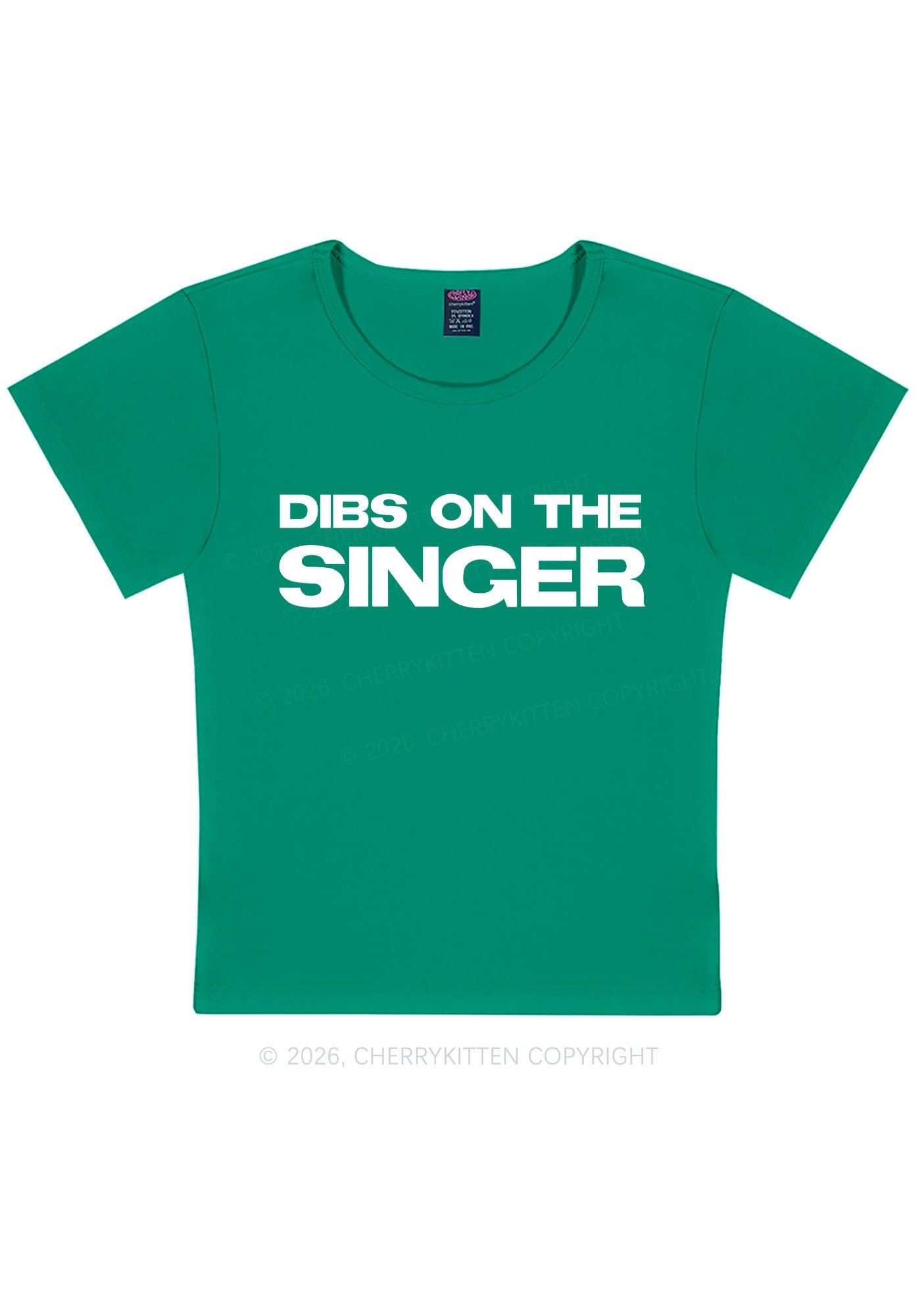 Dibs On The Singer Y2K Baby Tee Cherrykitten