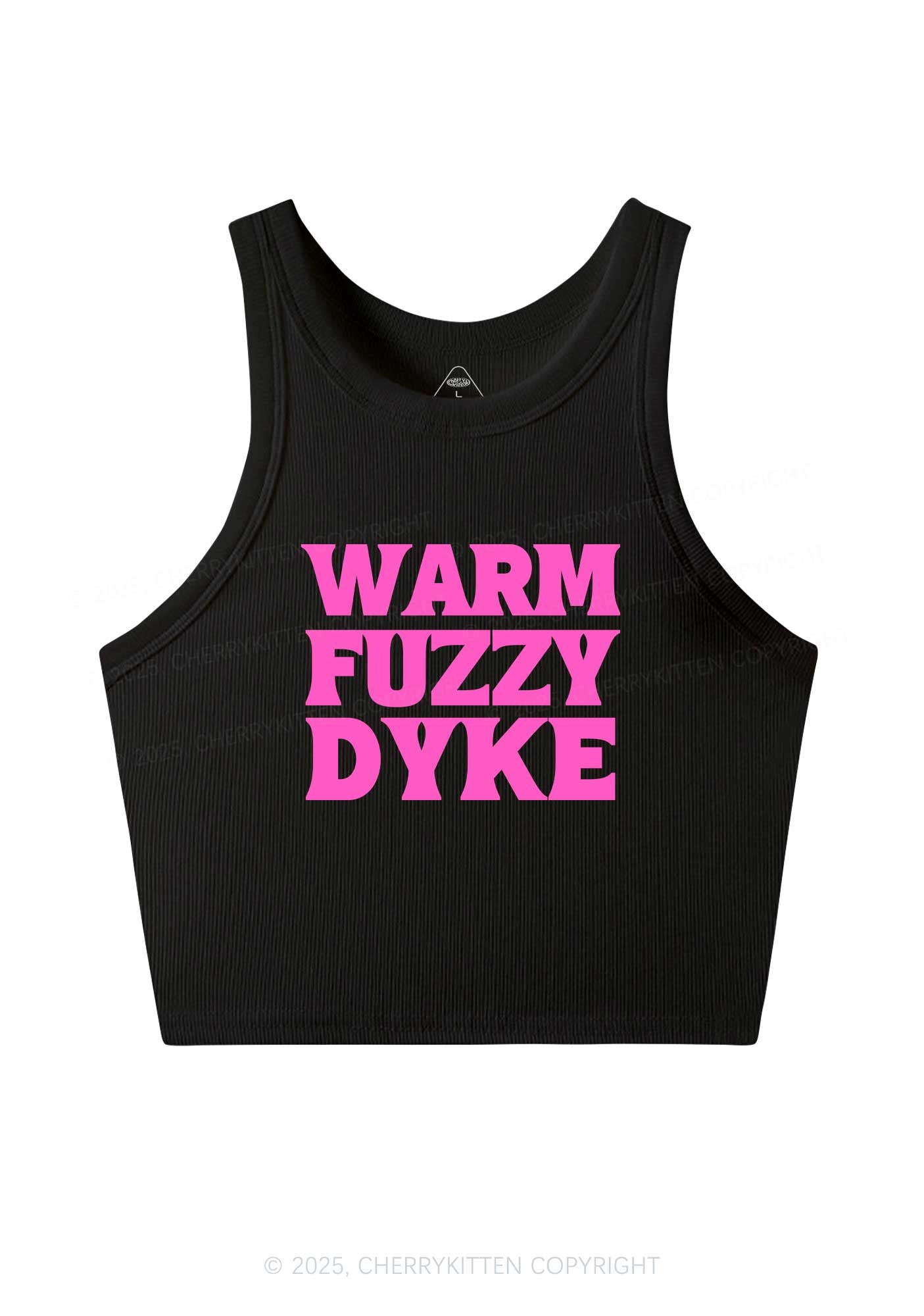 Warm Fuzzy Dyke Y2K Crop Tank Top Cherrykitten