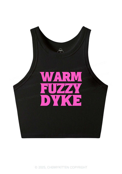 Warm Fuzzy Dyke Y2K Crop Tank Top Cherrykitten