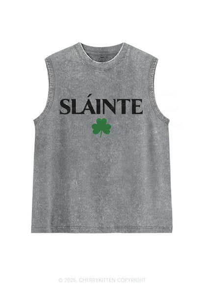 Slainte St Patricks Y2K Washed Tank Cherrykitten