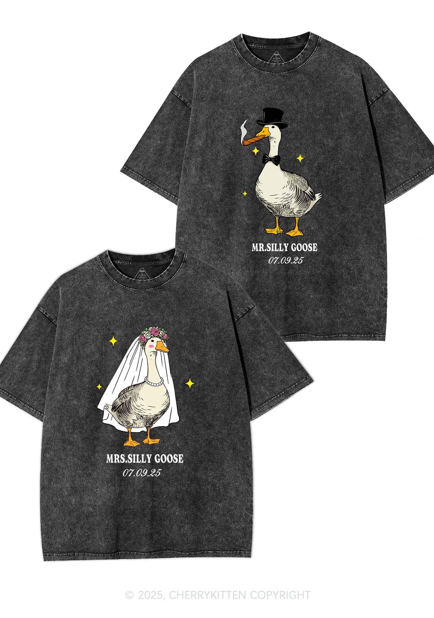 Mr Silly Goose Y2K Valentine's Day Washed Tee Cherrykitten